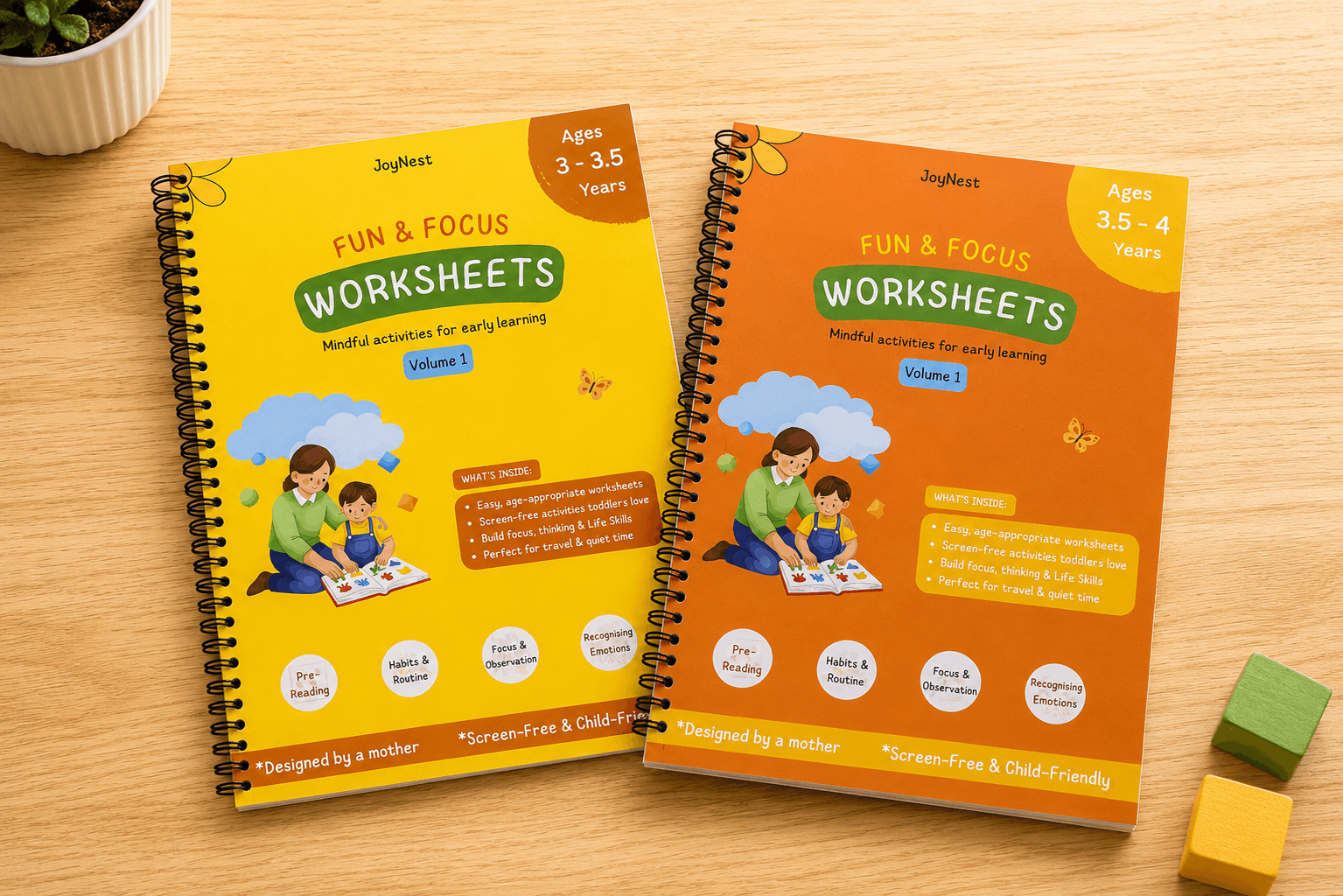 Fun & Focus Worksheets 3-4 Years · Combo activity book for ages 3.5-4,3-3.5